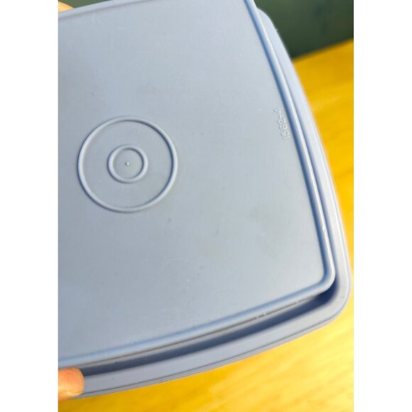 Tupperware Pickle Keeper Pic a Deli Blue & Frosted White 3 Piece USA Collectible - Picture 7 of 11